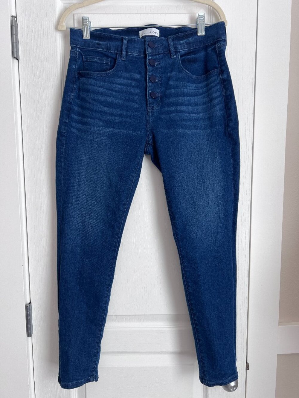 LOFT High-Rise Button-Fly Skinny Jeans - Size 8/29